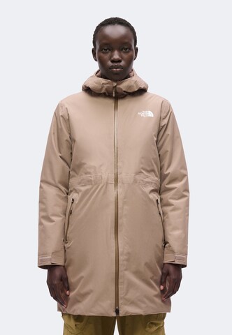 THE NORTH FACE Outdoorová bunda 'HIKESTELLER' – hnědá: přední strana