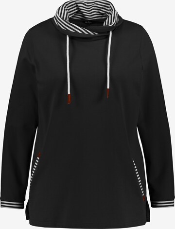 Ulla Popken Sweatshirt in Schwarz: predná strana