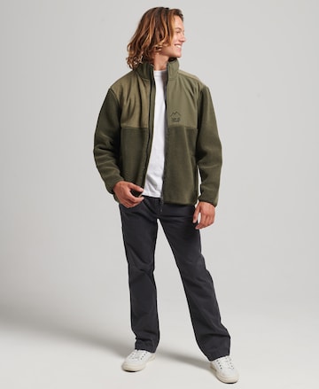 Superdry Fleece jas in Groen