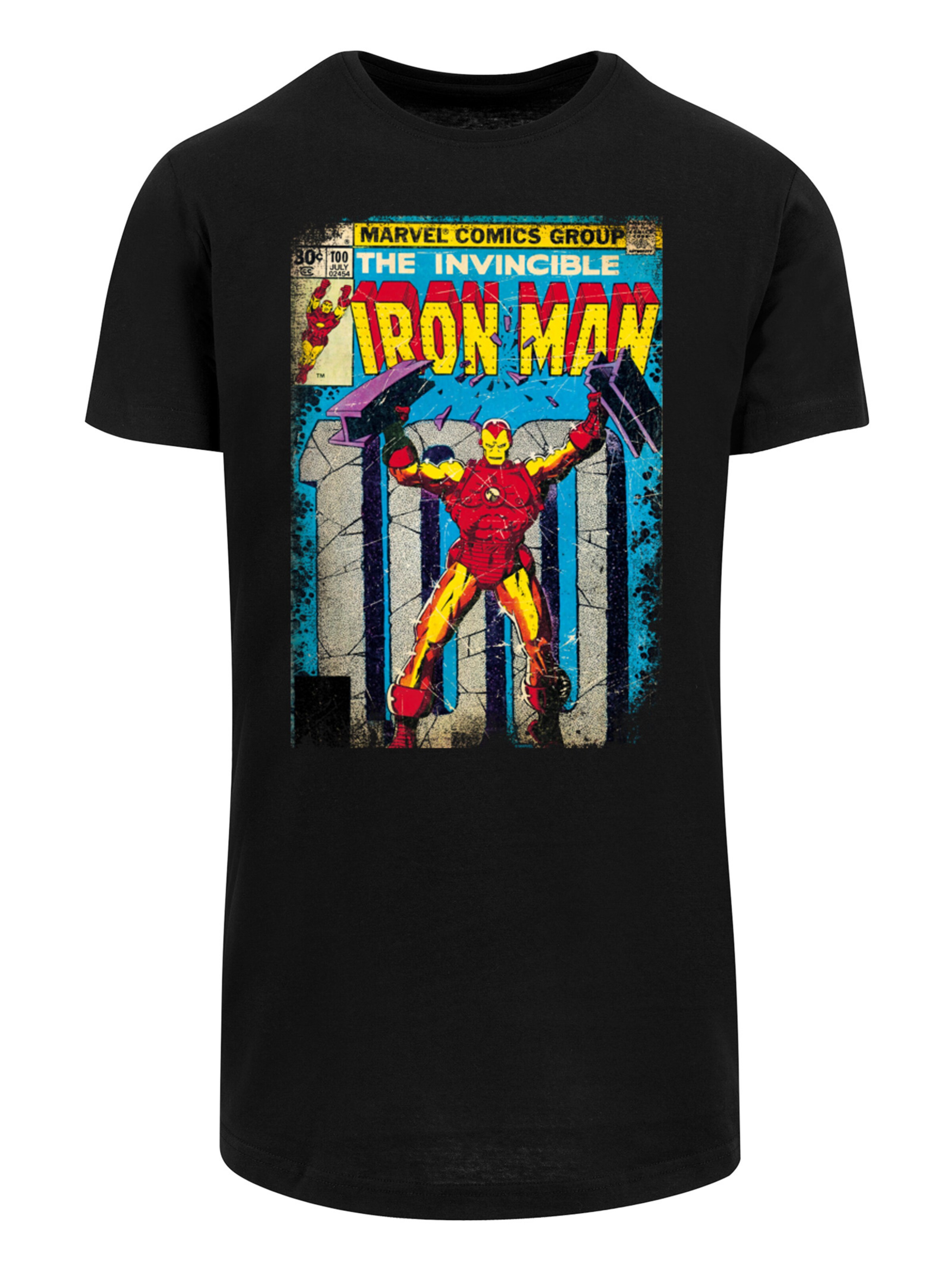 F4NT4STIC T-Shirt 'Marvel Iron Man Cover' in Schwarz: Vorderseite