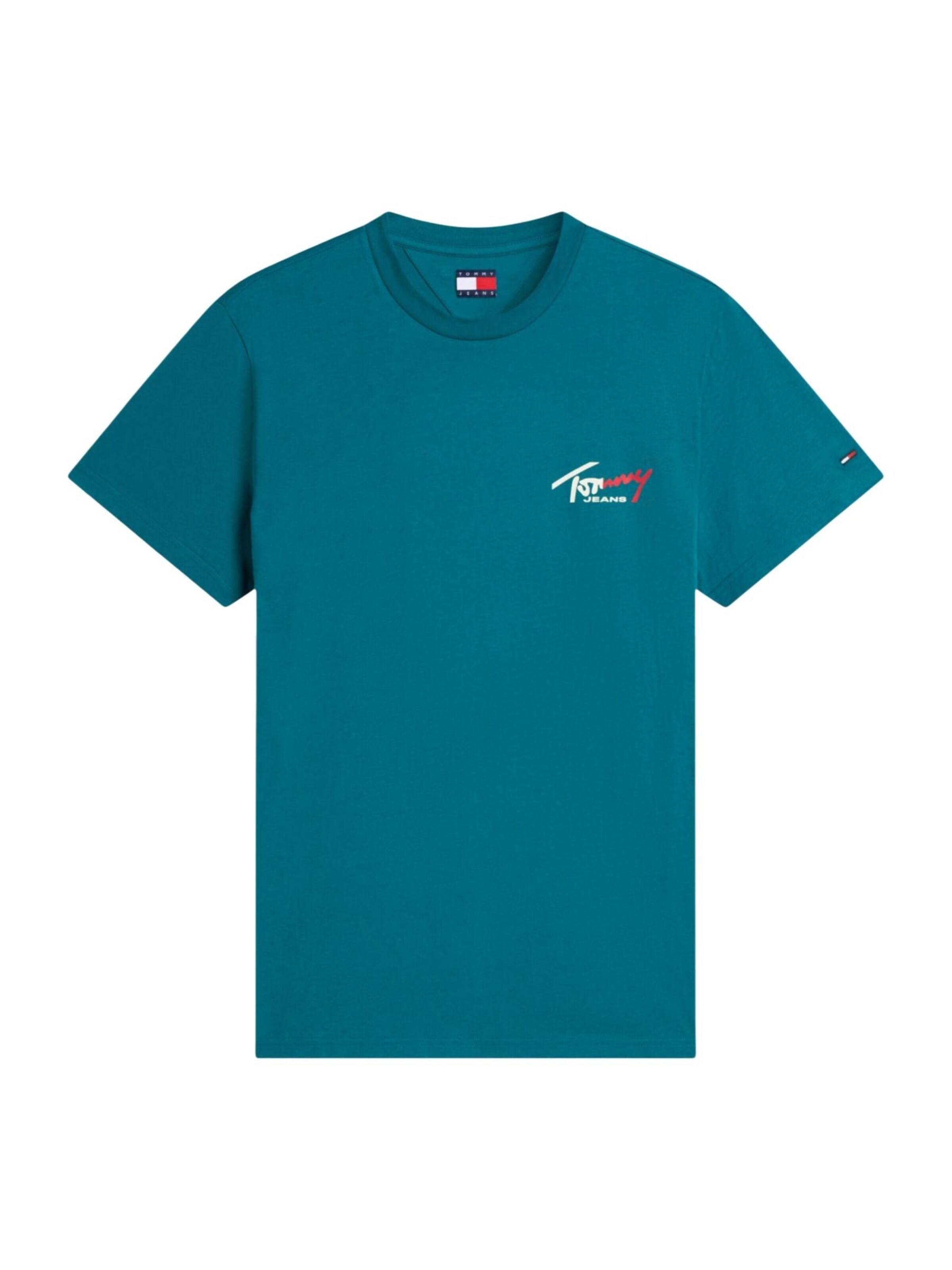 Maglietta 'DM0DM22538' di Tommy Jeans in verde: frontale