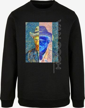 Merchcode Sweatshirt 'Apoh - Van Gogh Grey Felt Hat' in Schwarz: predná strana