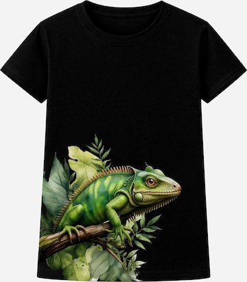 PANTONECLO Shirt 'Pantoneclo Boy's T-Shirt' in Zwart: voorkant