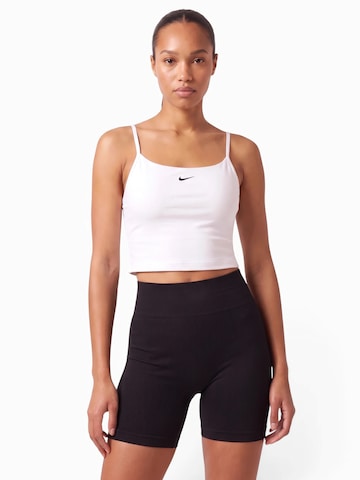NIKE Sporttop 'ONE' in Wit: voorkant
