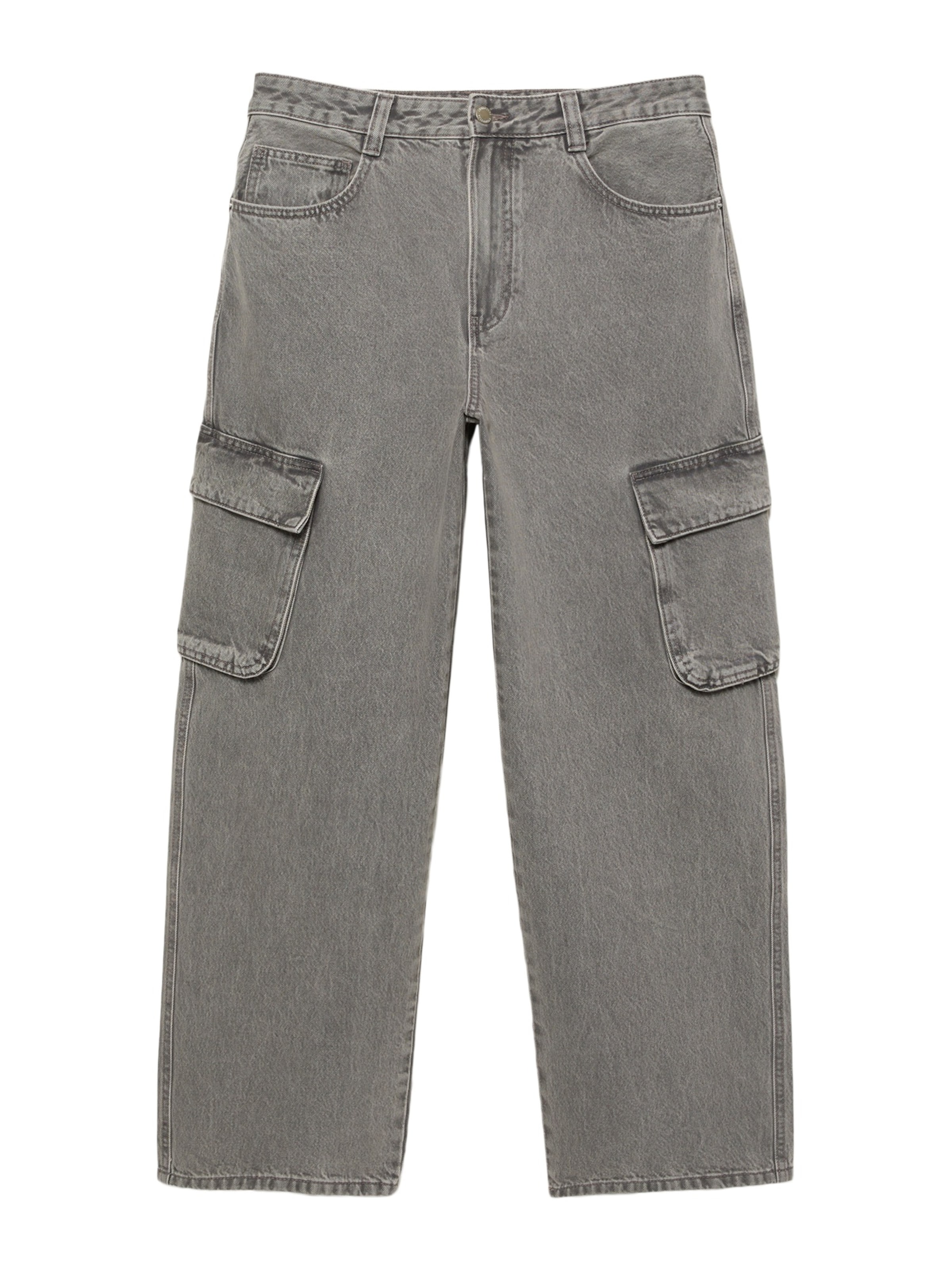 Jeans cargo Pull&Bear en gris : devant