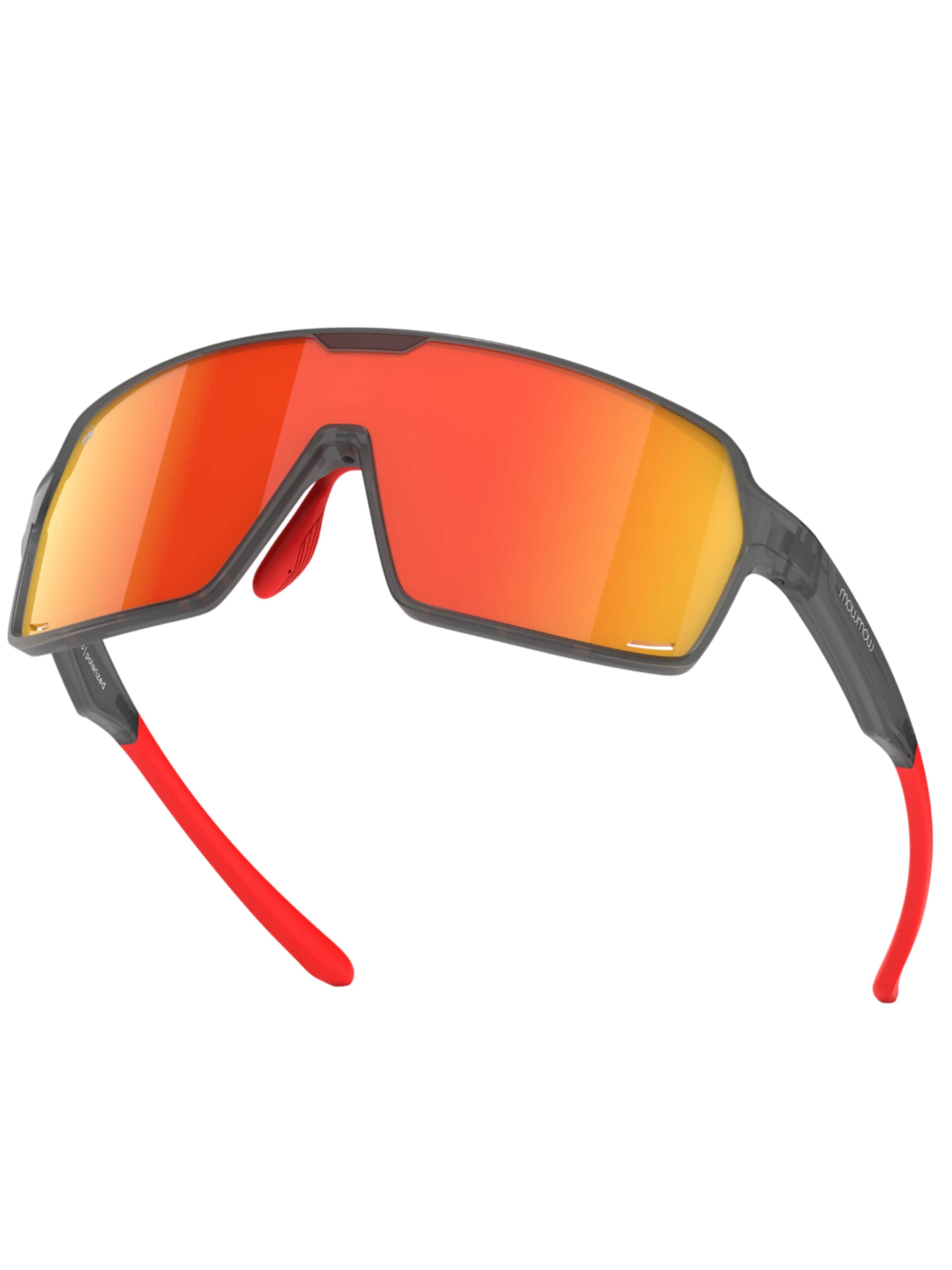 Mowmow Sportzonnebril 'MowMow Titan Sunglasses - Sports Glasses - Cycling Glasses - Men - Women' in Oranje: voorkant