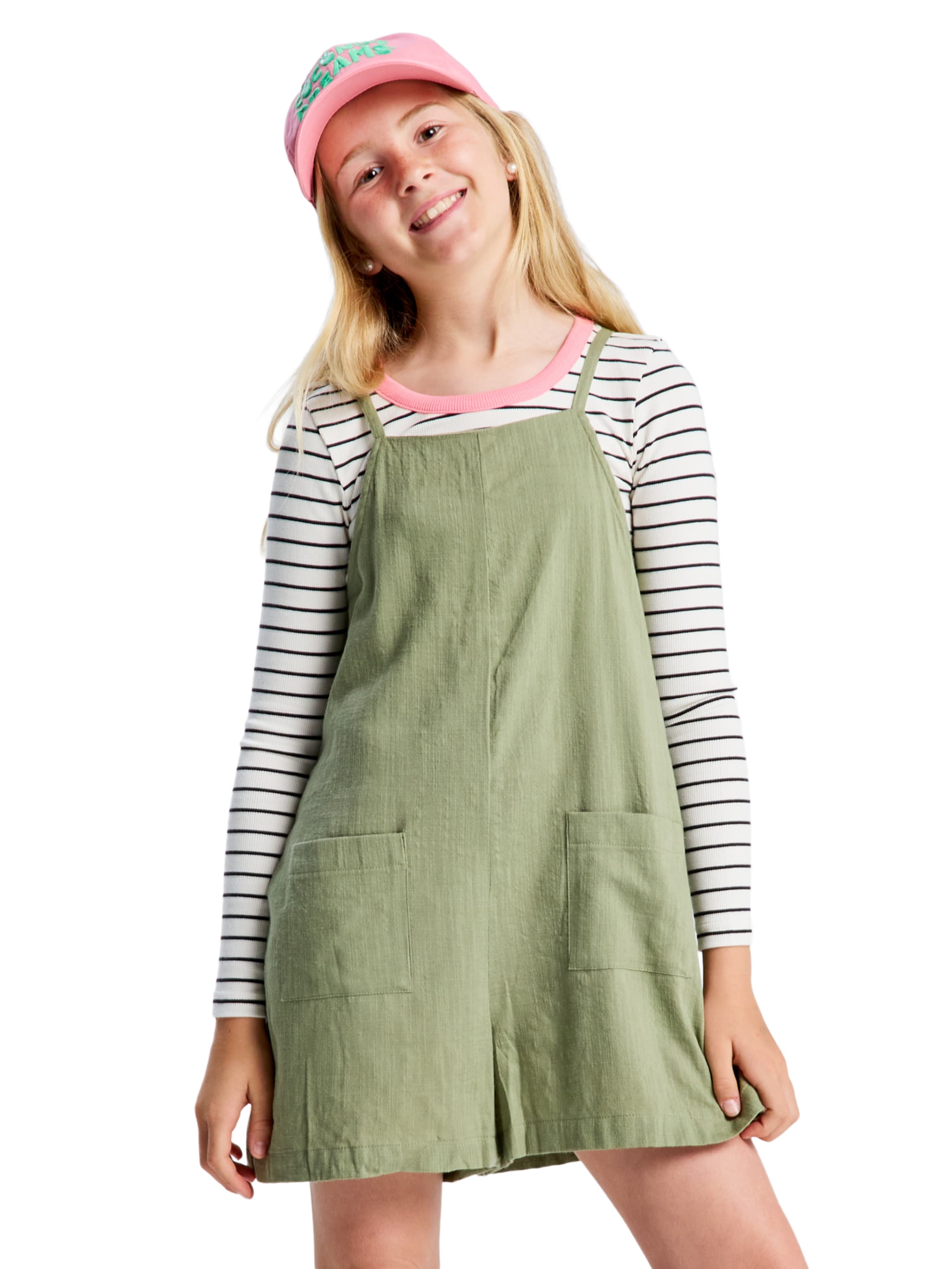 ROXY Dungarees 'Lavender Haze' in Green: front