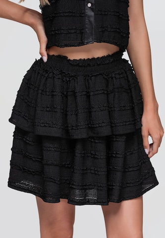 Ombre Rok ' OW-GL-E0014' in Zwart: voorkant