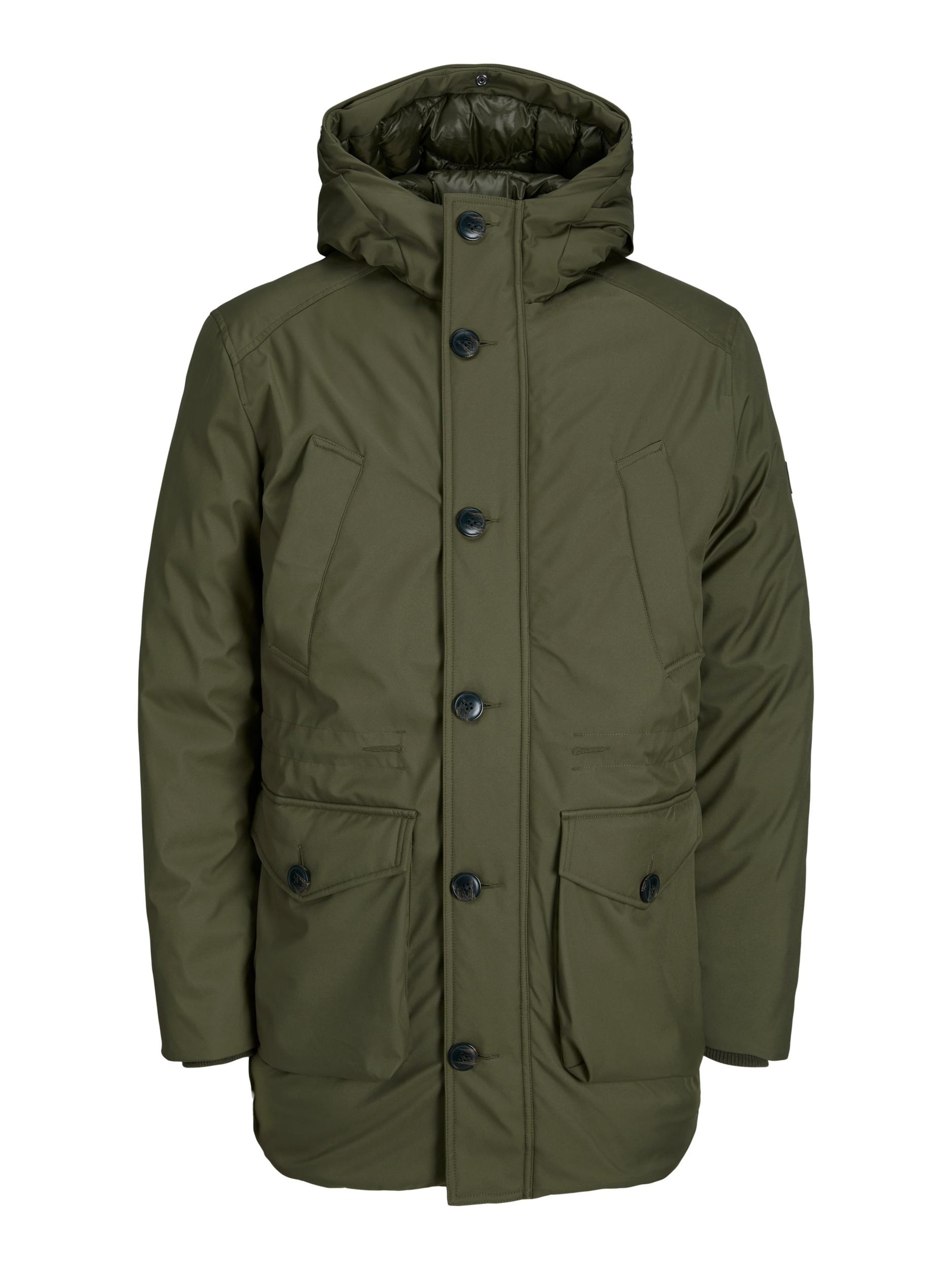 JACK JONES Winter parka Champ in Dark Green ABOUT YOU