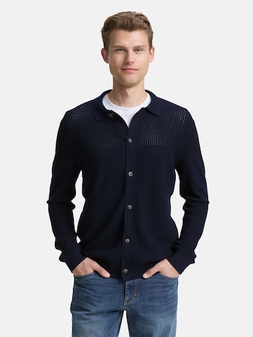 TOM TAILOR Knit cardigan in Blue: front