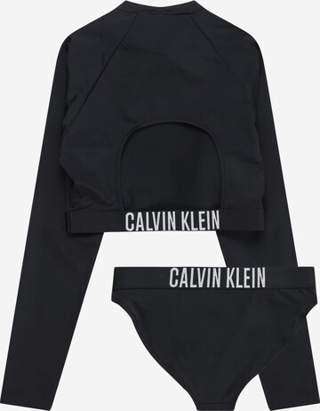 Costum de baie două piese de la Calvin Klein Swimwear pe negru