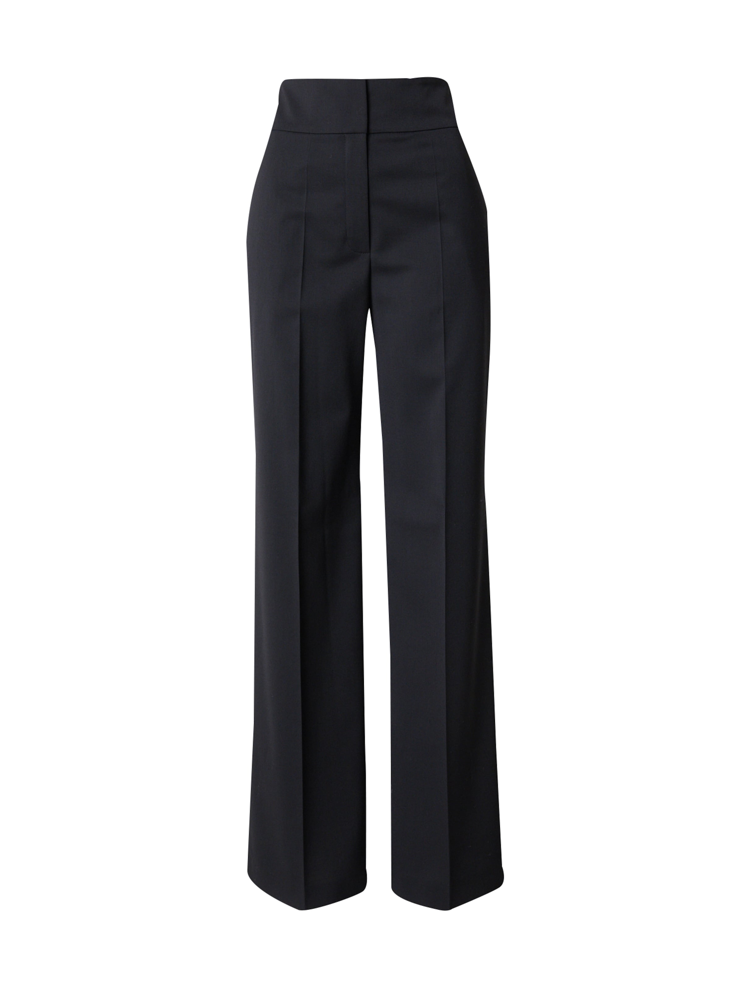 HUGO Wide leg Broek &#x27;Himia&#x27; in Zwart: voorkant