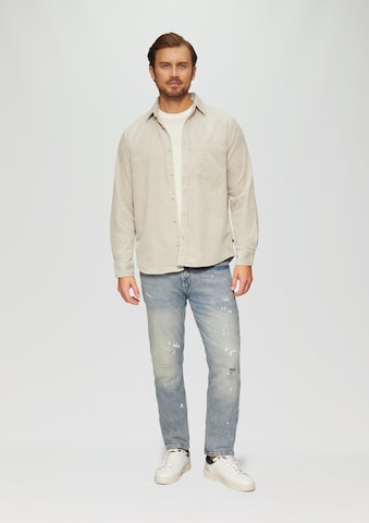 s.Oliver Regular fit Button Up Shirt in Beige