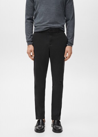 MANGO MAN Slim fit Pants 'Prato' in Black: front