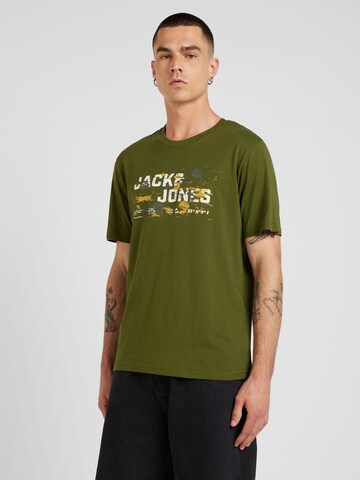 JACK & JONES Tričko - Zelená: predná strana