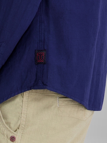 TIMEZONE Shirt 'Stand-up-collar' in Blue