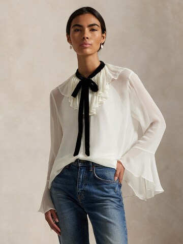 Polo Ralph Lauren Blouse in Wit: voorkant
