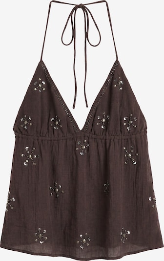 Pull&Bear Toppi koossa XS värissä suklaa / kulta, Tuotenäkymä