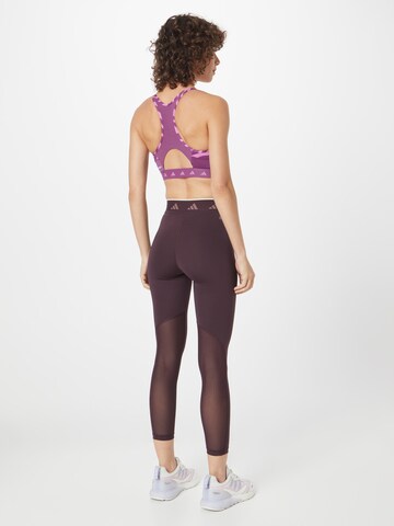 Skinny Pantaloni sport 'Techfit V-Shaped Elastic' de la ADIDAS PERFORMANCE pe roșu