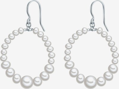 Valero Pearls Boucles d'oreilles en argent / blanc, Vue avec produit