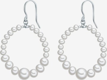 Boucles d'oreilles Valero Pearls en blanc : devant