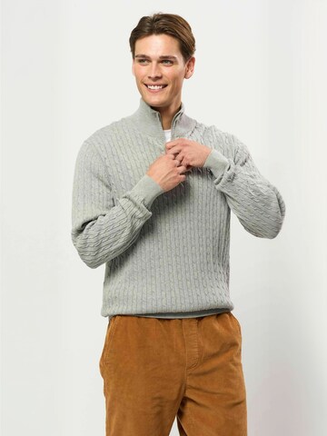 U.S. POLO ASSN. Neulepaita ' UMRomeo Half-zip ' värissä harmaa: etupuoli