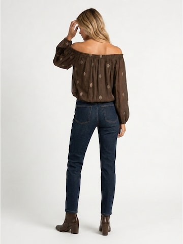 Miss June Blouse 'Gally' in Brown