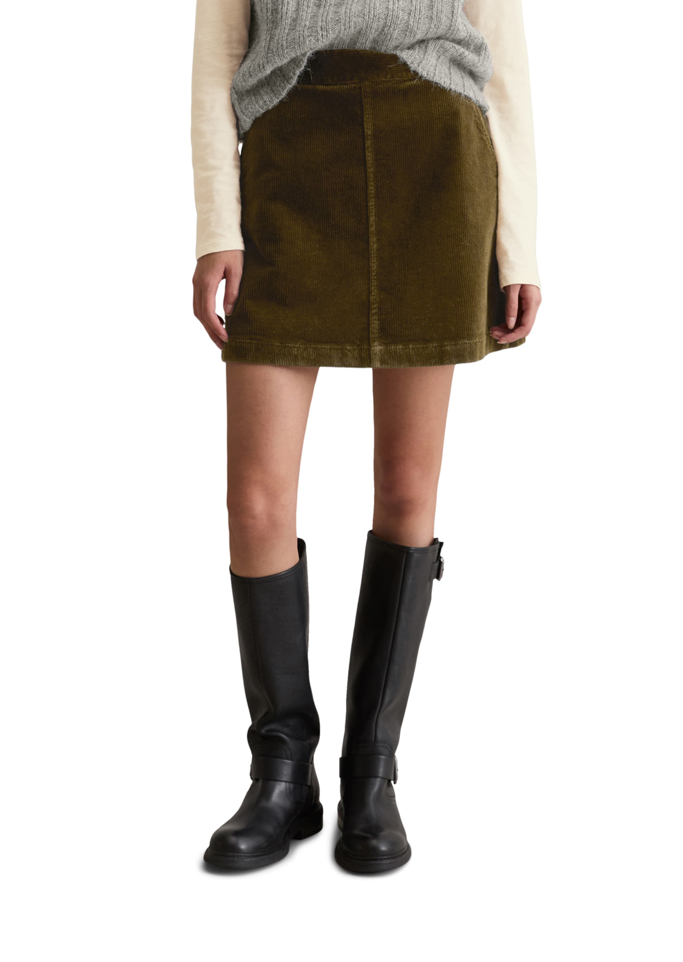 Marc O'Polo DENIM Skirt in Green: front