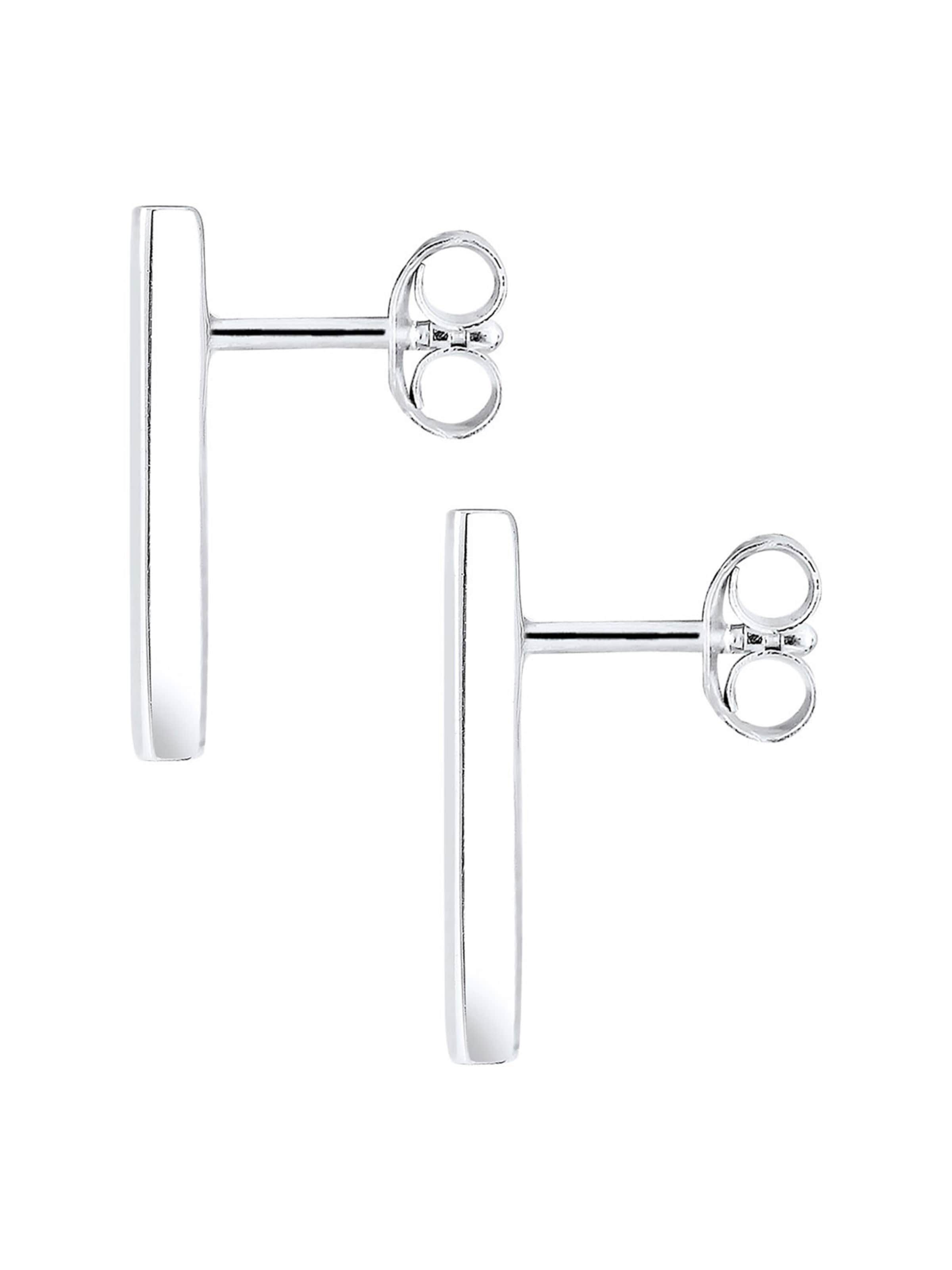 ELLI Uhani 'Geo' | srebrna barva