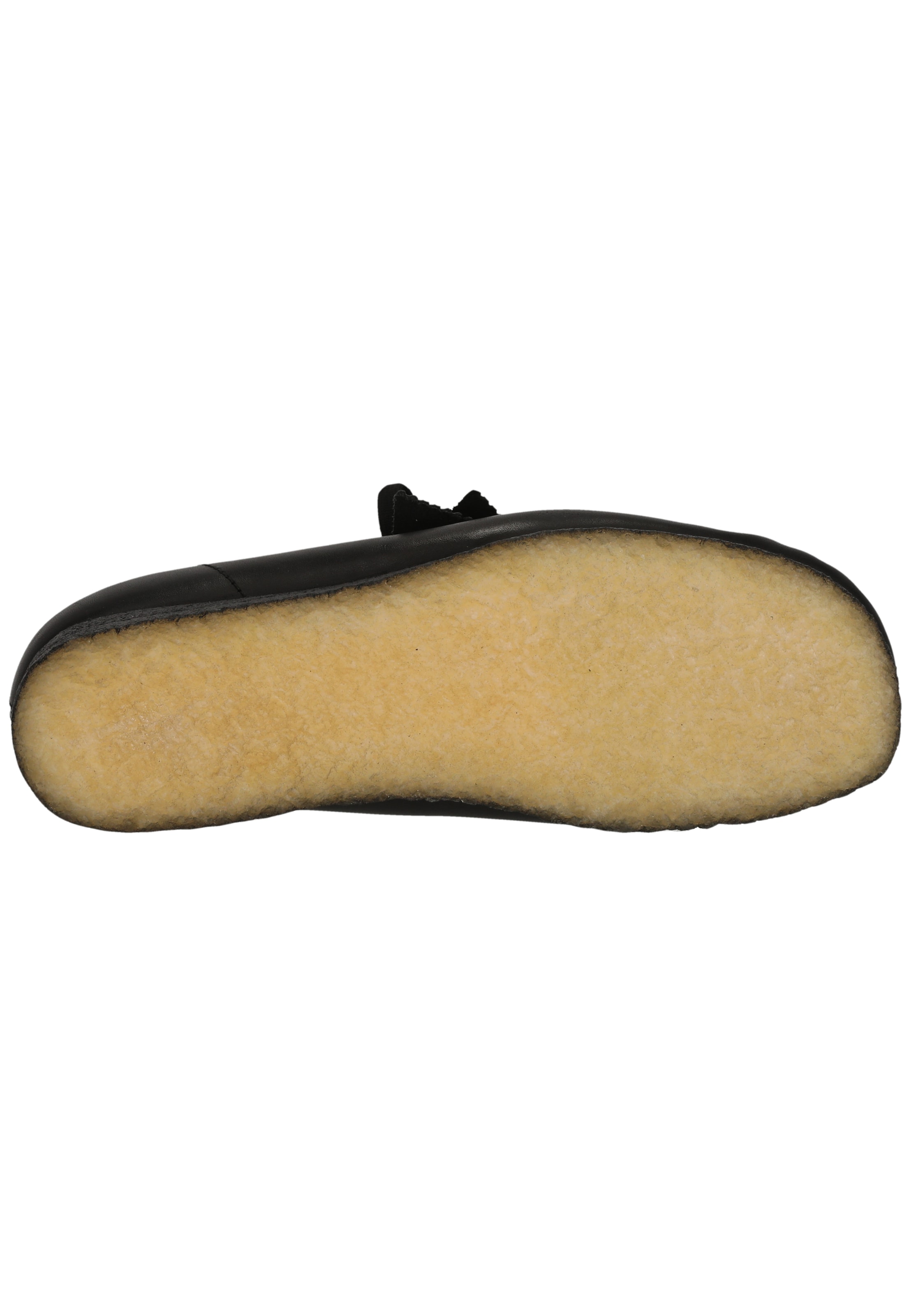 CLARKS Veterschoen 'Wallabee Black Leather' in Zwart