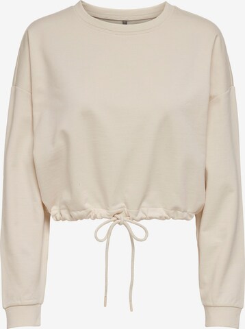 Sweat-shirt ONLY en beige : devant