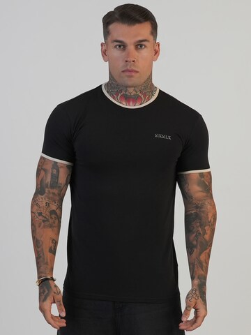 SikSilk T-Shirt in Schwarz: Vorderseite