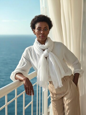 alberto cabale Scarf 'Everydays' in White: front