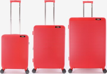 National Geographic Suitcase Set 'Pulse' in Red: front