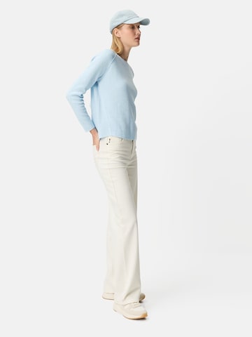 CAMEL ACTIVE Strickpullover mit Rundhalsausschnitt in Blau