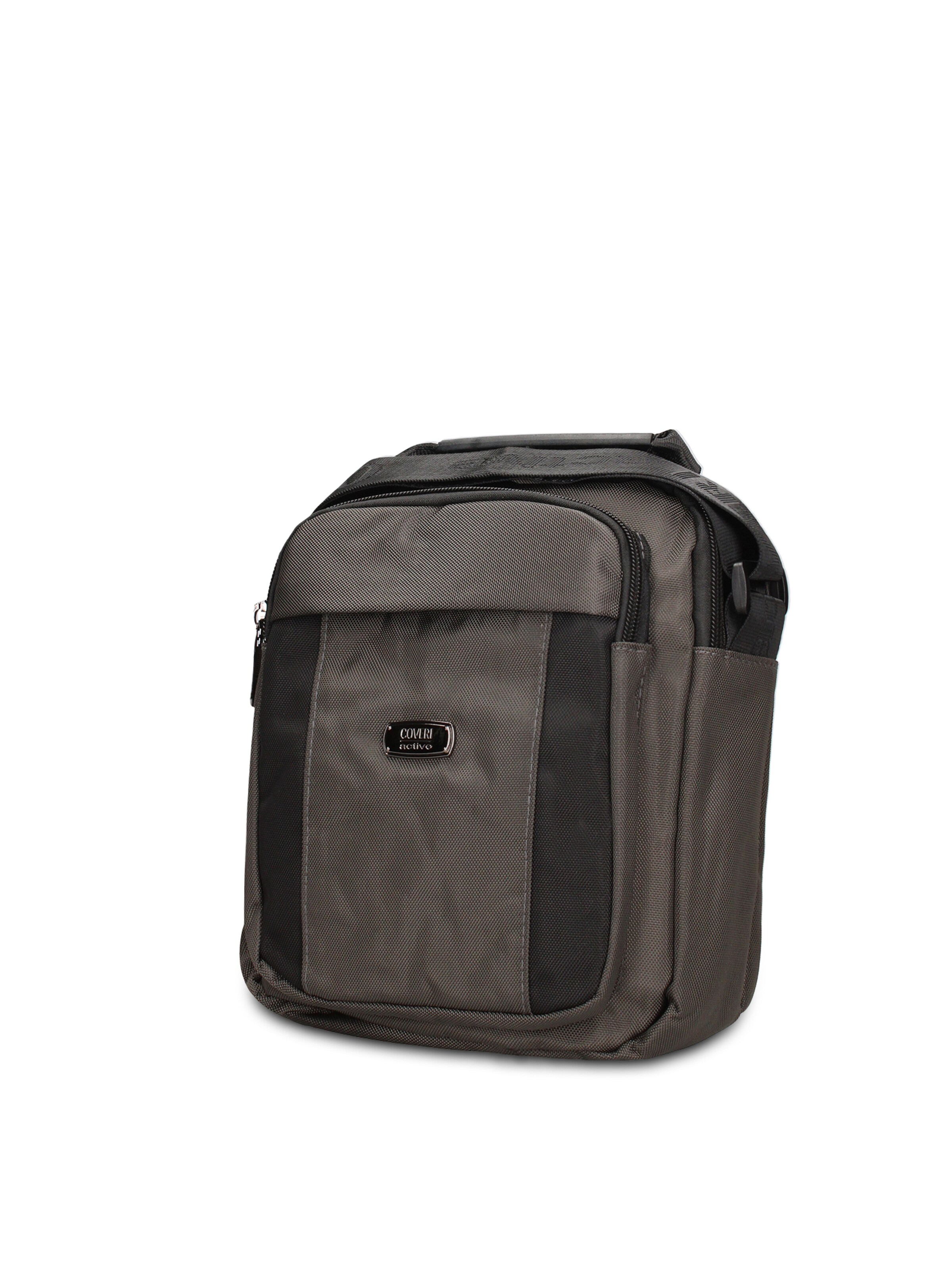 Borsa a tracolla 'Borsa a Tracolla Uomo Vegan Leather con Zip' di Coveri Collection in grigio
