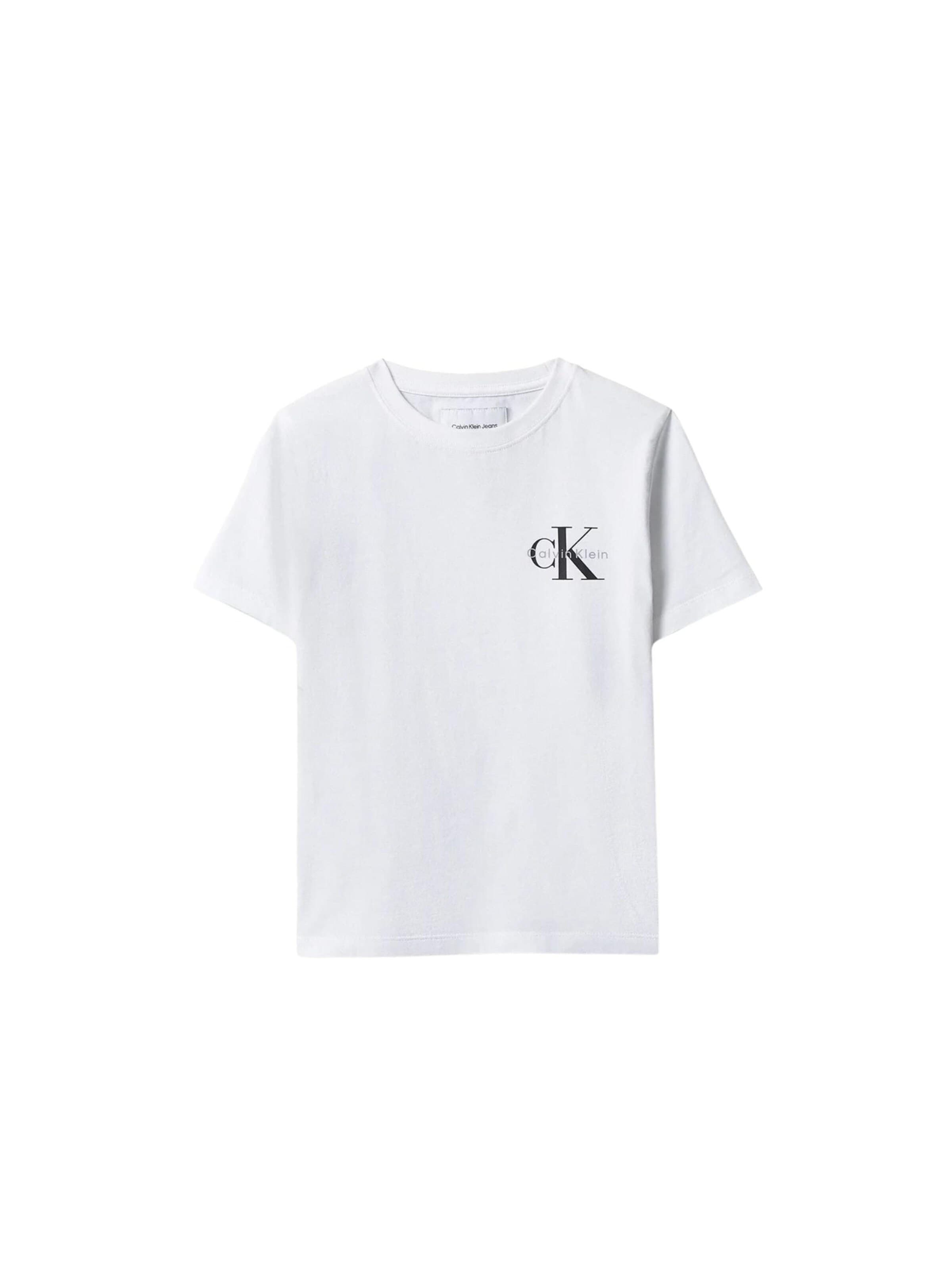 Calvin Klein Kids - Camiseta 'CALVIN KLEIN  JEANS kids CHEST MONO LOGO SS T-SHIRT T-SHIRT' en blanco: frente