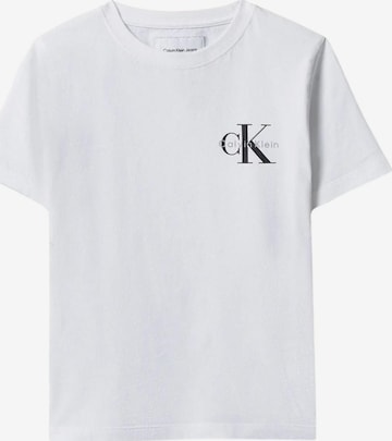 Calvin Klein Kids - Camiseta 'CALVIN KLEIN JEANS kids CHEST MONO LOGO SS T-SHIRT T-SHIRT' en blanco: frente