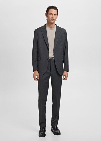 MANGO MAN Slim fit Pleated Pants 'Milan' in Grey