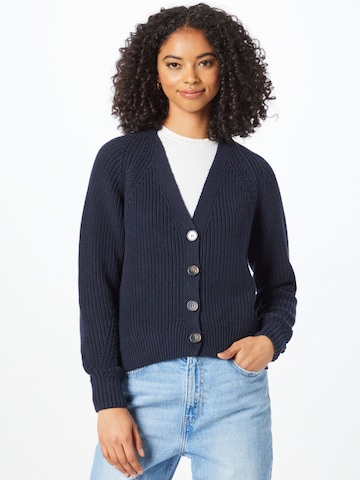 Superdry Knit Cardigan 'Vintage' in Blue: front