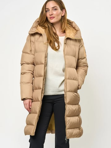 U.S. POLO ASSN. Wintermantel 'Gisla' in Beige: voorkant