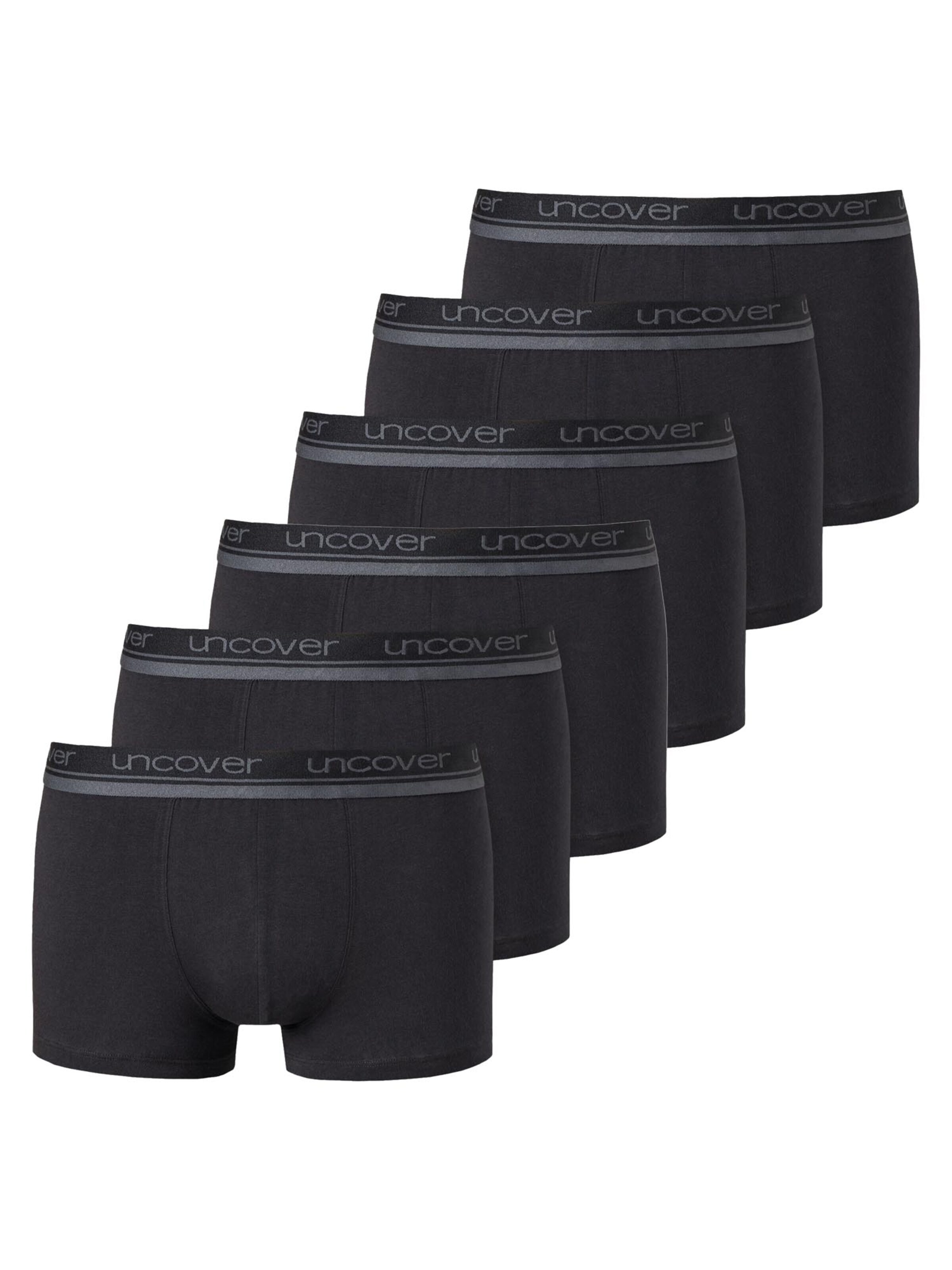 uncover by SCHIESSER Boxershorts 'Basic' in Zwart: voorkant