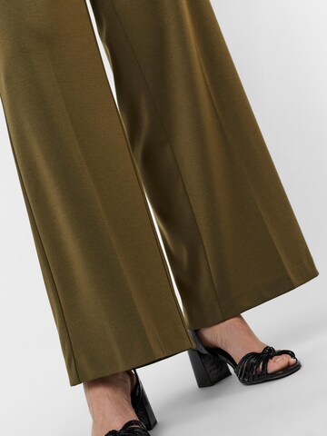 VERO MODA Wide leg Pleated Pants 'Berta' in Brown