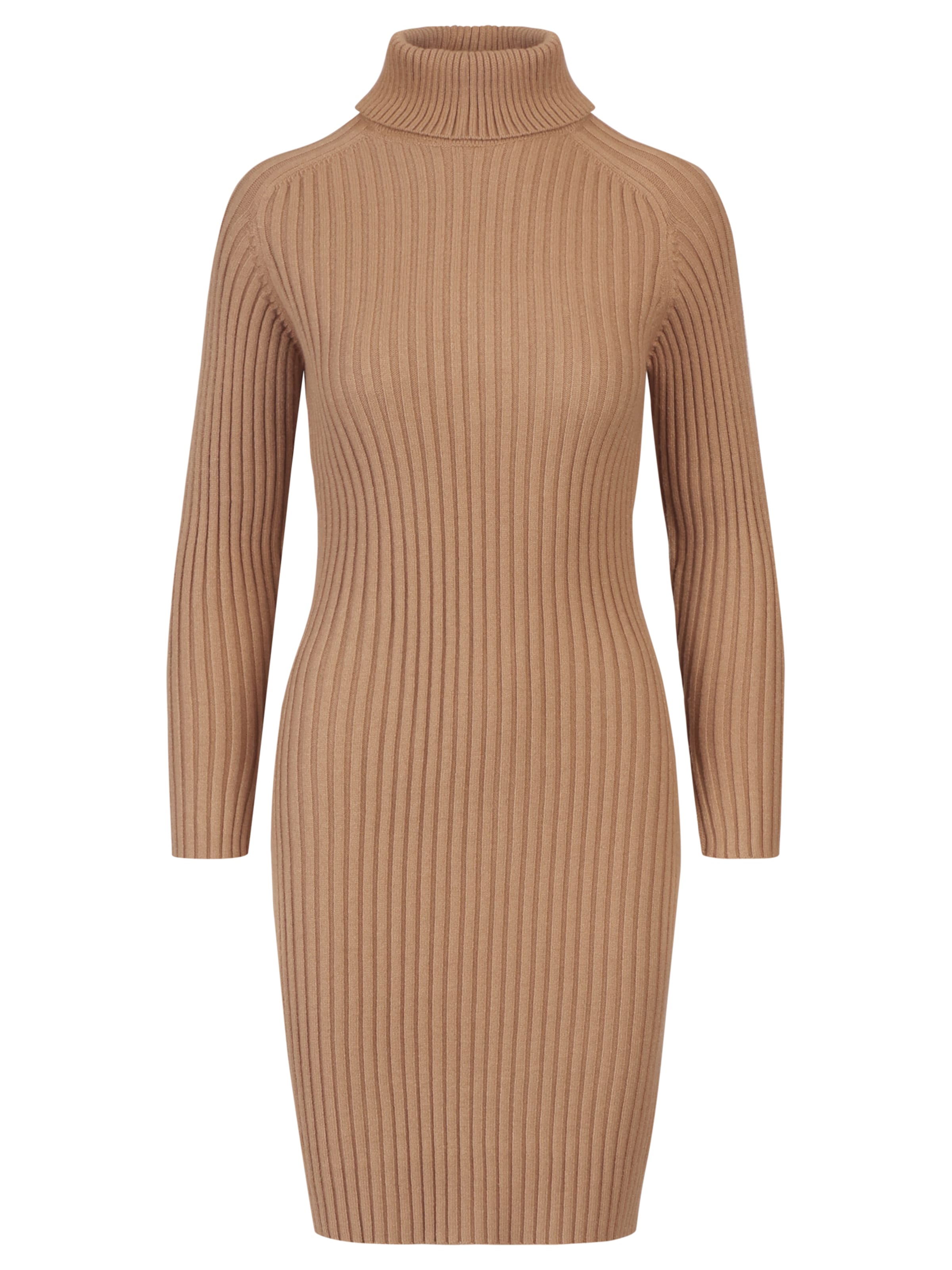 APART Knitted dress in Beige: front