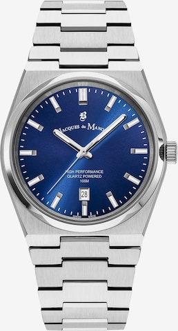 Montre à affichage analogique Jacques du Manoir en argent : devant