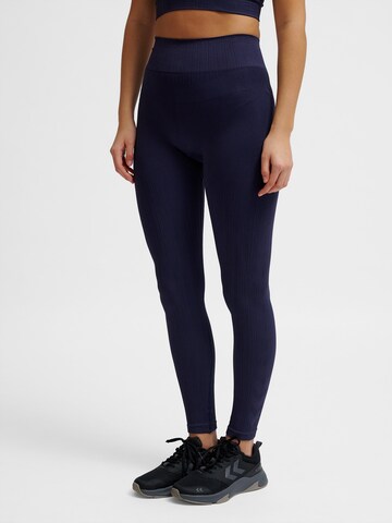 Skinny Pantalon de sport 'MT Define' Hummel en bleu : devant