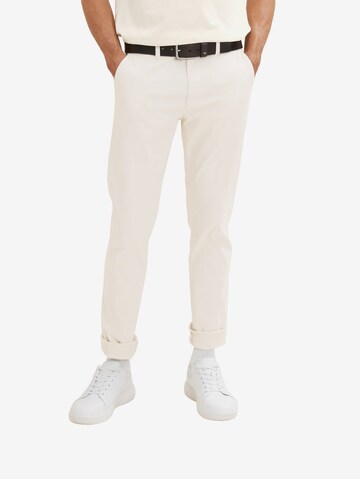 TOM TAILOR Regular Chino trousers in Beige: front