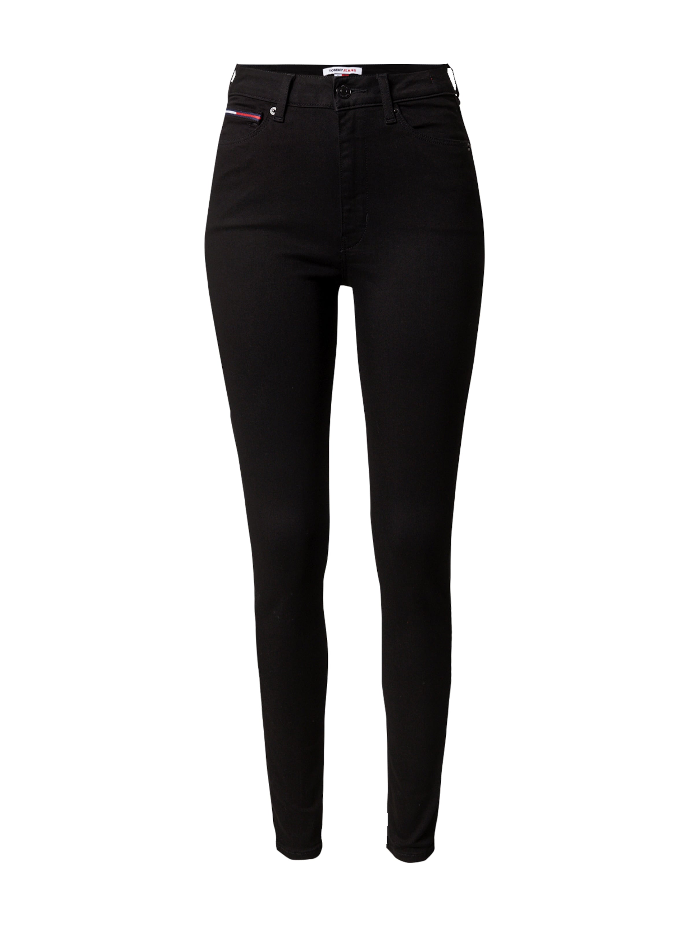Skinny Jeans 'Sylvia' di Tommy Jeans in nero: frontale