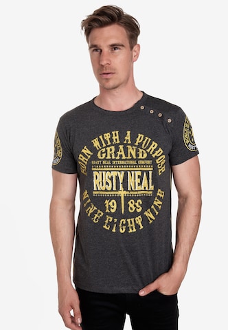 Rusty Neal Shirt in Grijs: voorkant