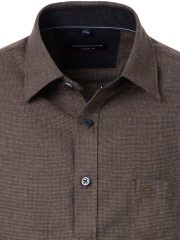 CASA MODA Regular fit Button Up Shirt in Brown